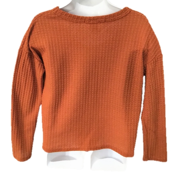 Caution To The Wind Thermal Tie Front Long Sleeve Tee - Picture 2 of 3